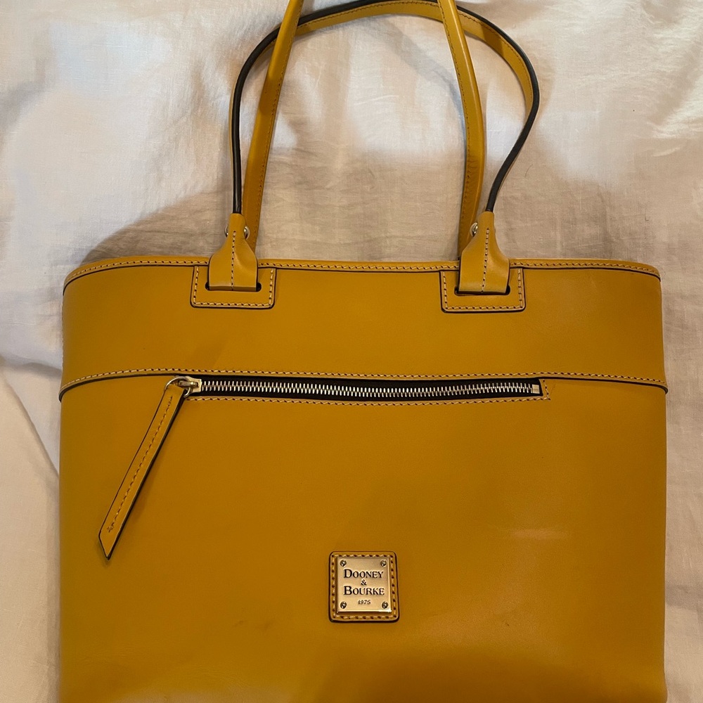 Dooney & Bourke mustard yellow medium tote